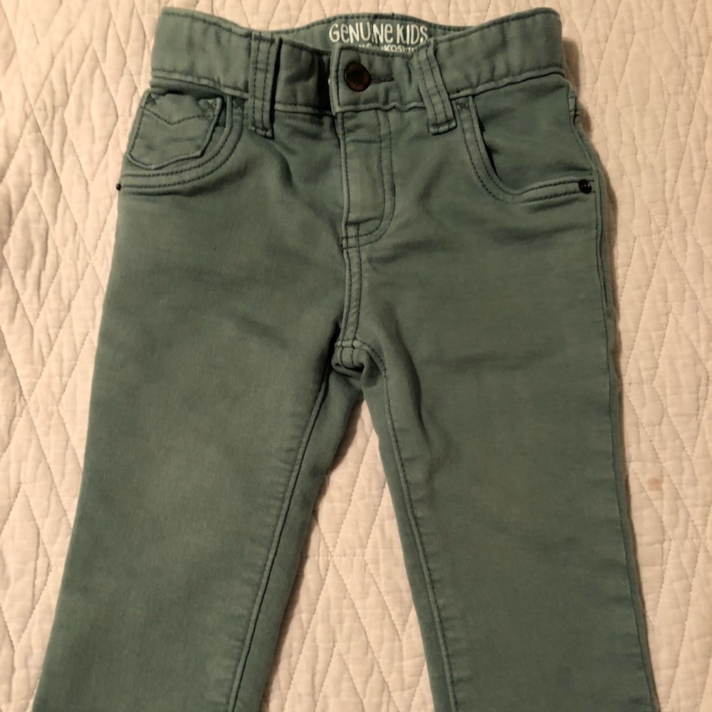 Oshkosh Genuine Kids 18M skinny fit teal pants